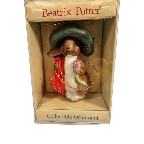 Beatrix Potter Peter Rabbit Ornament 1986 Hand-Painted Porcelain By Schmid - Picture 7 of 7